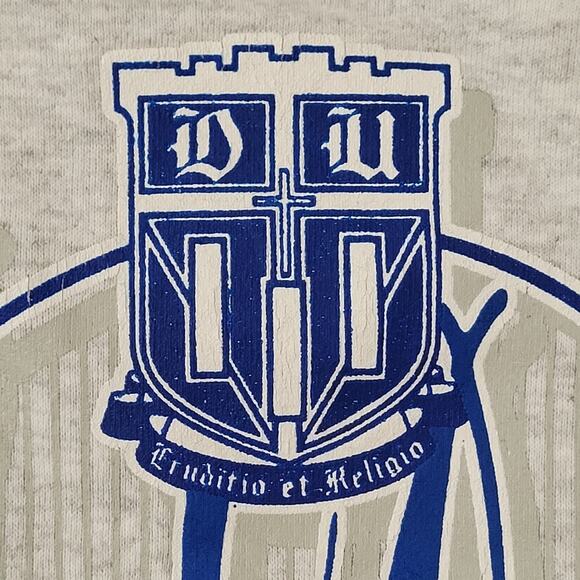 Vintage 90s Duke University Sweatshirt Womens XL 23x26 Blue-Devils USA - Picture 13 of 14